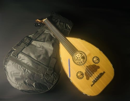 عود موسيقي حجم صغير فئة متوسطة و ظهر مبطط مضغوط