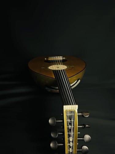 عود موسيقي رسم ابداعي عود محمد عبده فنان العرب