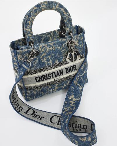 DIOR Blue Denim Jardin Magique Embroidery Canvas M...