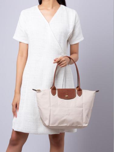 Longchamp Medium Le Pliage Beige Tote Bag