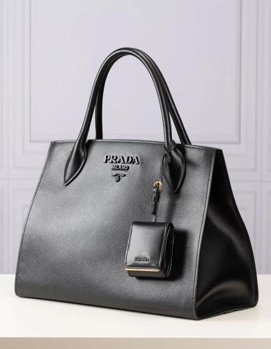 Prada Prada Monochrome Mediume Black Colour Bag