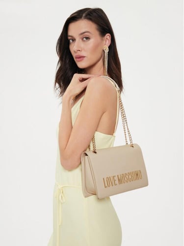 Love Moschino Zip through crossbody Creamy Colour