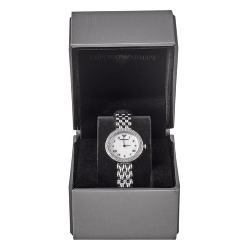 Emporio Armani Rosa Quartz White Dial Silver Steel...
