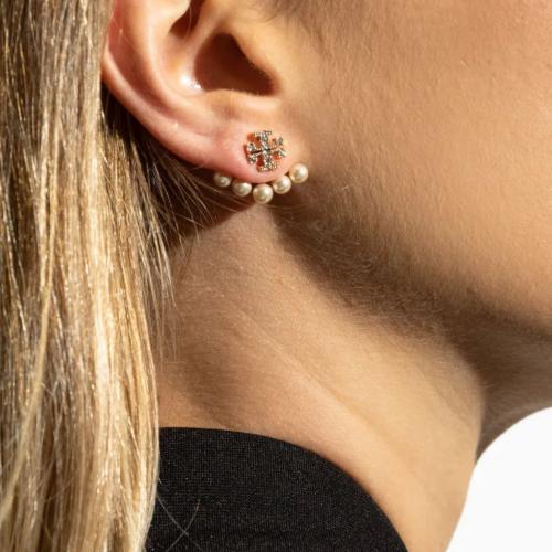 Tory Burch Women's Kira Pearl Front Back Earrings