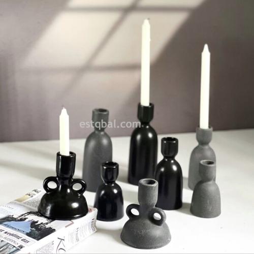 درزن 12قطعة شمعدان سيراميك