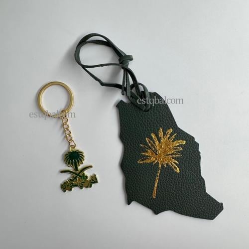 درزن(12) قطعة تعليقة جلد لمراية السيارة بخريطة الم...