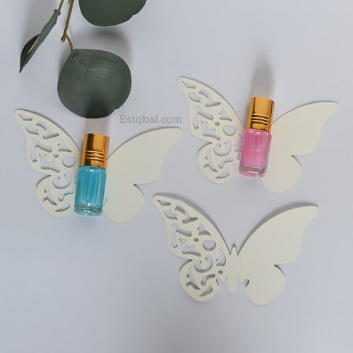 درزن(12قطعة) فراشة بلون سكري ES207