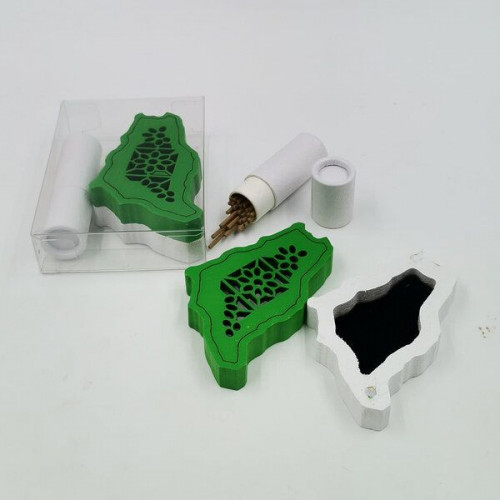 درزن 12 قطعة مباخر خريطة المملكة