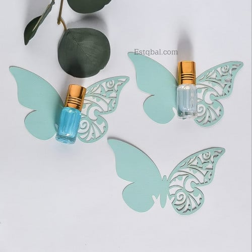 درزن( 12قطعة ) فراشات توزيعات مواليد أزرق سماوي