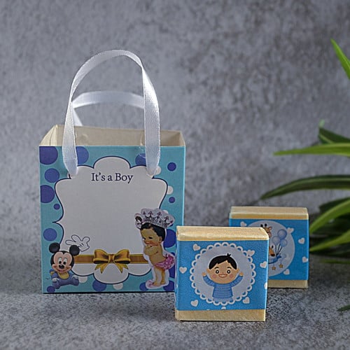 درزن (12قطعة) كيس ميني سماوي مكعب مسك