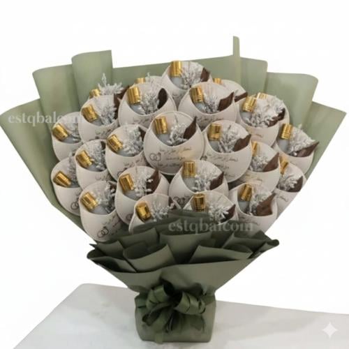 بوكيه 24 قطعة من جيوب الجلد ثيم زواج (مكون تولة ال...