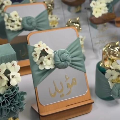 12 قطعة مراية ستاند بالاسم