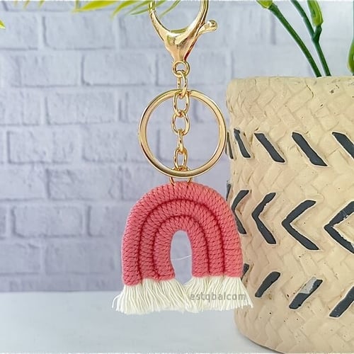 درزن 12 قطعة مكرمية رينبو ملونة