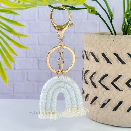 درزن 12 قطعة مكرمية رينبو ملونة