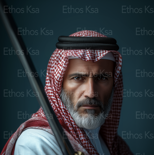 صورة رجل سعودي مع السيف (قياسي)