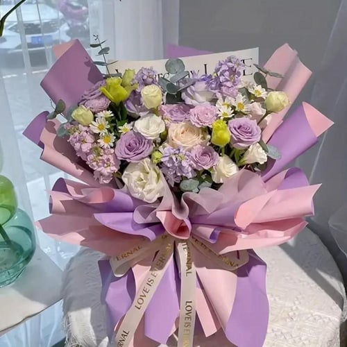 ورق تغليف ورد وهدايا وجهين