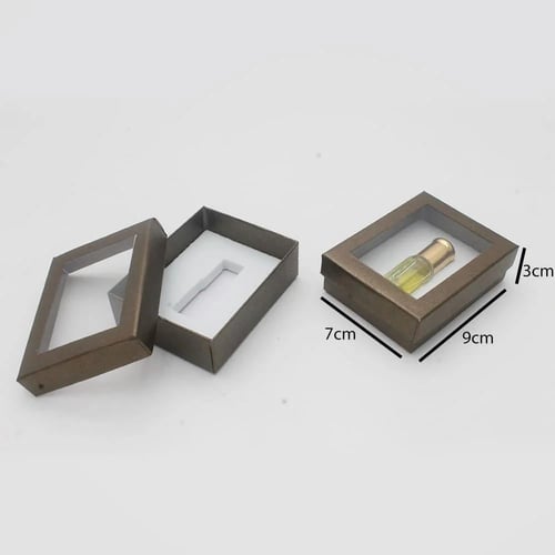 علب تولة عطر بنافذة شفافة