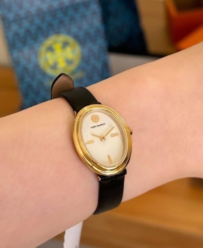 ساعة توري بورش ( جلد أسود )