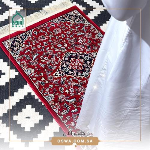 سجادة الروضة الشريفة 8 مل - أحمر