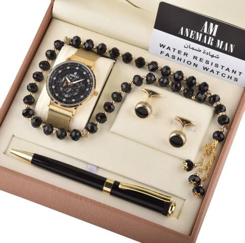 طقم رجالي بوكس جلد يحتوي 6 قطع