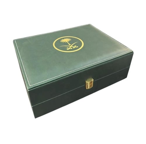 شنطة جلد سيفين ونخله بداخلها (مبخرة حائلية + كرستا...