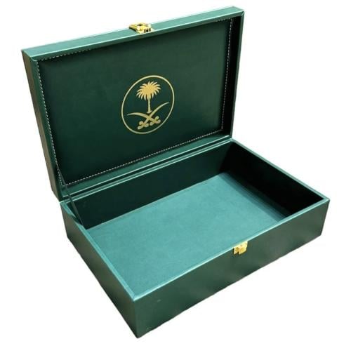 علبة جلد زيتي سيفين ونخله حجم كيلو