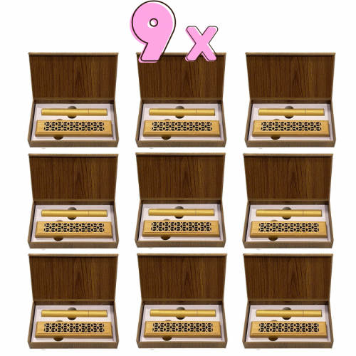 عرض الهدايا 9 مباخر مع أعواد المروكي اللون الأحمر