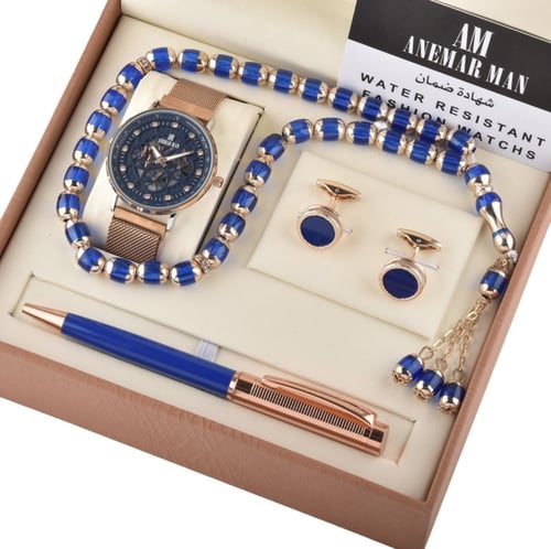 طقم رجالي بوكس جلد يحتوي 6 قطع