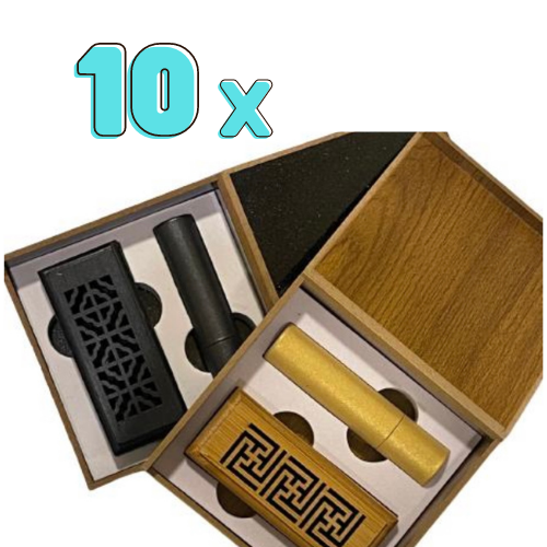 10 مباخر ميني مع اعواد السوبر المروكي الأحمر