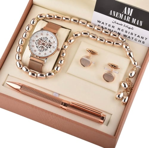 طقم رجالي بوكس جلد يحتوي 6 قطع