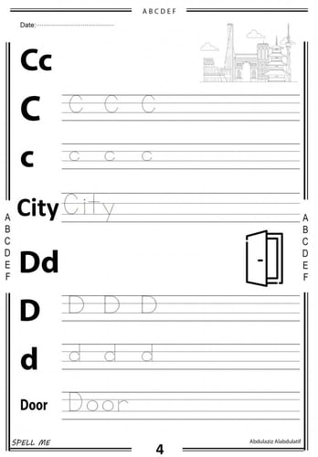 كتاب تعليم حروف الإنجليزية للأطفال