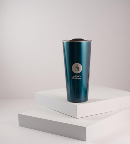 كوب حراري - أزرق معدني