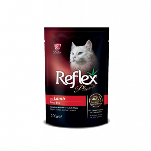 ريفليكس مغلف قطط بنكهة لحم الضان