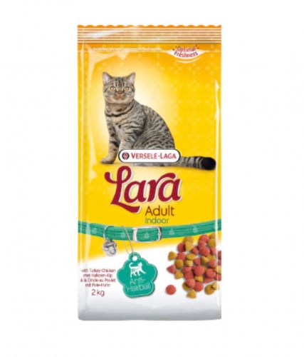 لارا طعام جاف للقطط بنكهة الدجاج والبط للتخلص وعلا...