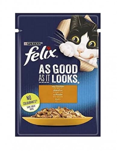 بورينا فيليكس الدجاج والجيلي 85غرام