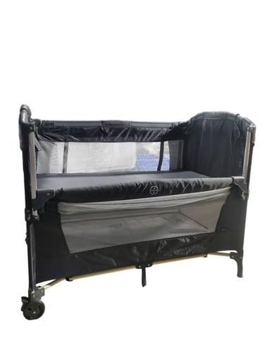 سرير أطفال من 0-4 سنوات لون رمادي كامل