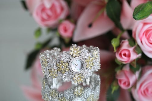 ساعه زركون اصفر