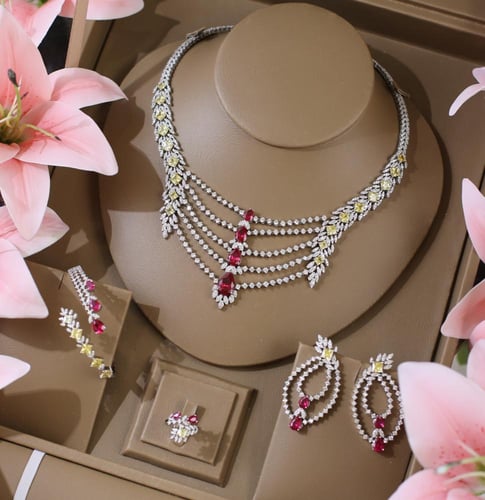 طقم دقة الماس فخم