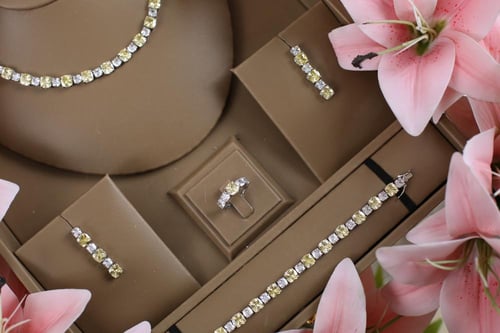 طقم دقة الالماس -اصفر