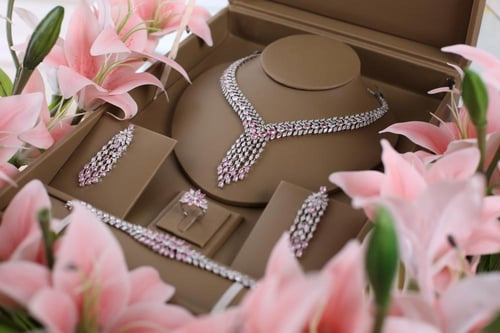 طقم دقة الالماس -اصفر - ابيض -وردي