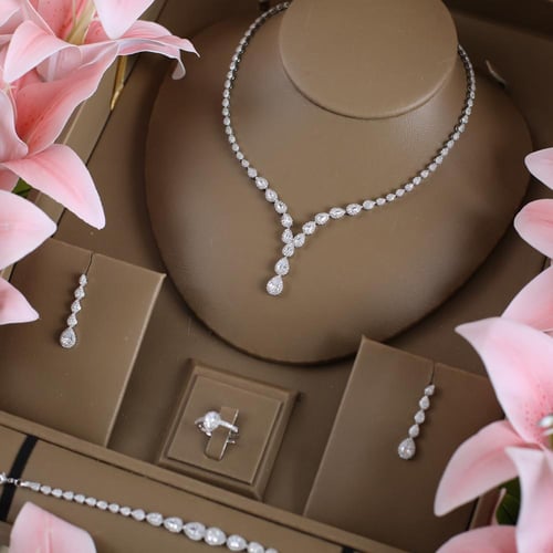 طقم دقة الالماس - ابيض