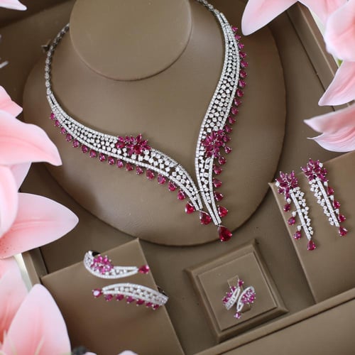 طقم الفخامة -احمر روبي