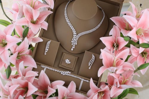 طقم دقة الالماس -ابيض