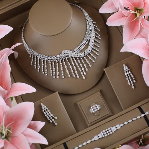 طقم دقة الالماس - ابيض