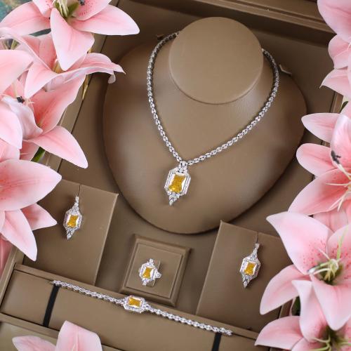 طقم ردقة الماس - اصفر