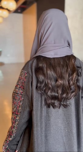 عبايه شتوية رمادي