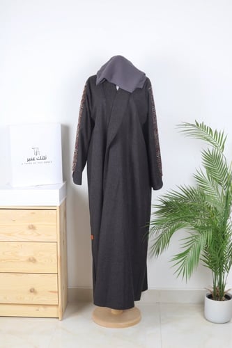 عبايه شتوية رمادي