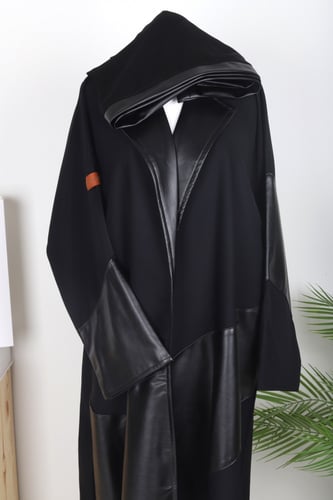 عبايه شتويه كلوش جلد