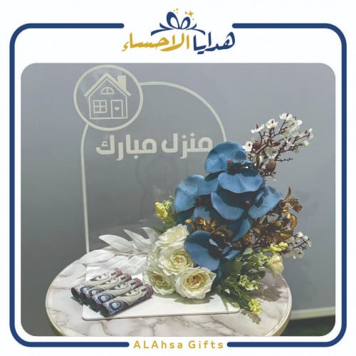 ستاند اكريلك مواليد ثلجي بتنسيق ورد