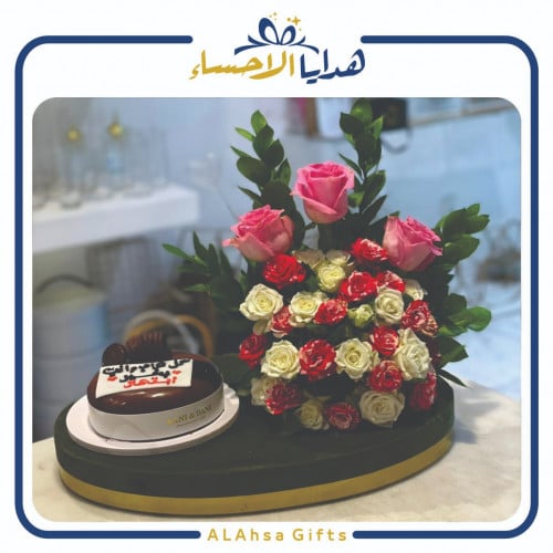 ورد جوري مع كيكة